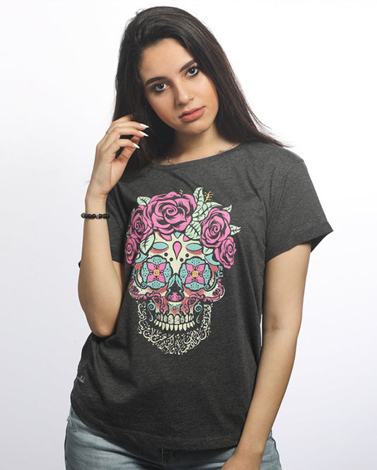 FLORL SKULL T-SHIRT